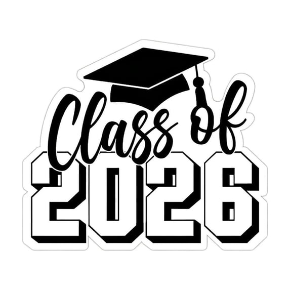 Class of 2026 Graduation Stickers, Envelope Seal Graduation Stickers, Envelopes Foil Seal for Invitations, Waterproof Foil Decals with Grad Cap for College Party Decor Black 6Pcs