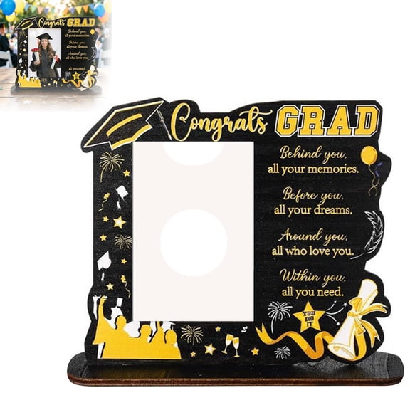 Class of 2026 Graduation Table Decorations, Graduation Keepsake Photo Display for Commencement Memories, Wooden Frame Desktop Sign, Graduation Yard Sign for Academic Achievements