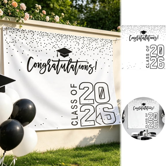 Class Of 2026 Graduations Congrats Grad Party Photo Background Large Booth Congratulations Banner For 2026 Graduation Party Graduation Season Graduation Gift Graduation