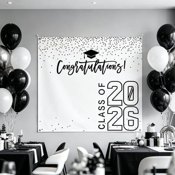 Class Of 2026 Graduations Congrats Grad Party Photo Background Large Booth Congratulations Banner For 2026 Graduation Party Graduation Season Graduation Gift Graduation Graduation Blessings