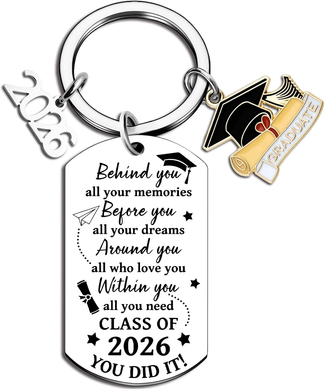 Class of 2026 Keychain Graduation Gifts for Her Him 2026 Graduation ...