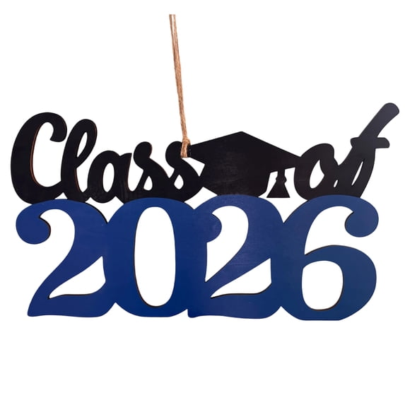 Class of 2026 Wooden Graduation Sign, Glitter 2026 Graduation Party Decoration, Graduation Photo Booth Prop for High School College Graduation Decor, Table Centerpiece Party Supplies