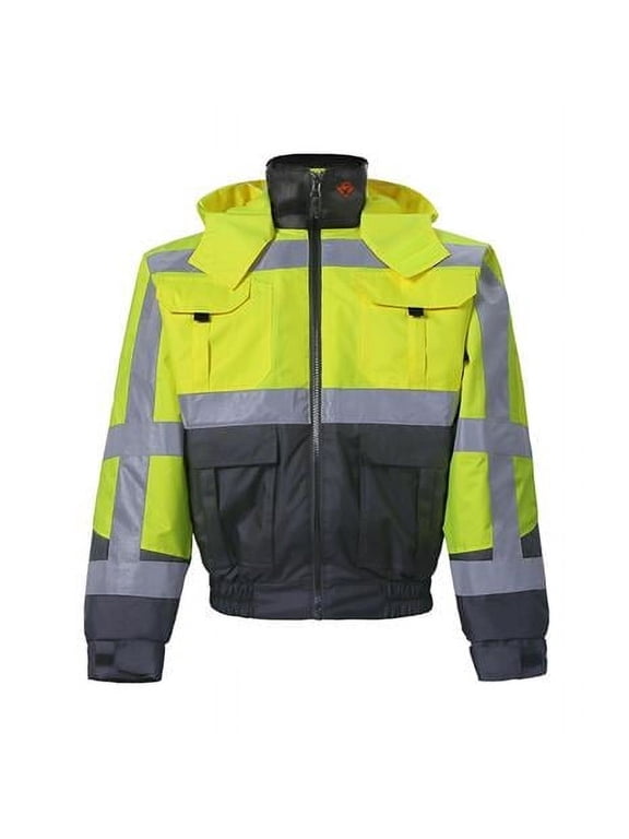 Class 3 High-Viz Jacket with Removable Lining, Lime - 2XL