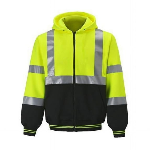 Class 3 Two Tone Hoodie Sweatshirt, Lime - 4XL