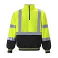 thumbnail image 1 of Class 3 Two Tone Quarter Zip Sweatshirt, Lime - Medium, 1 of 1