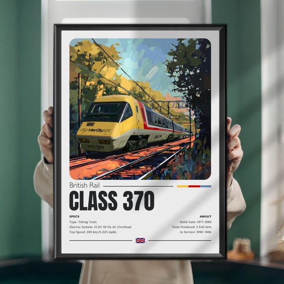Class 370 APT Poster Advanced Passenger Train British Rail Iconic Tilt Train Wall Art, Poster Only