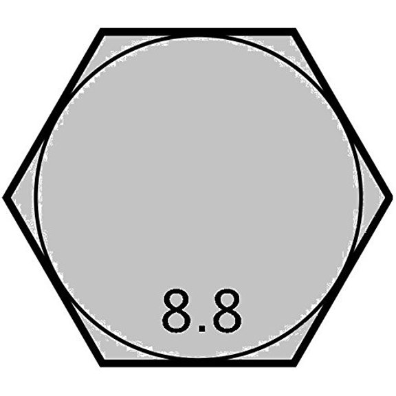 Class 8.8 Hex Head Cap Screws, M16-2.0, Fully Threaded 40 mm Lg. - (Pack of 10)