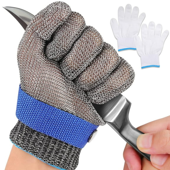 Class 9 Cut Resistant Gloves,Safety Chef Cutting Gloves for Kitchen Meat Cutting,Fish Filleting,Oyster Hooking,Carving,Cut Resistant Safety Butcher's Gloves