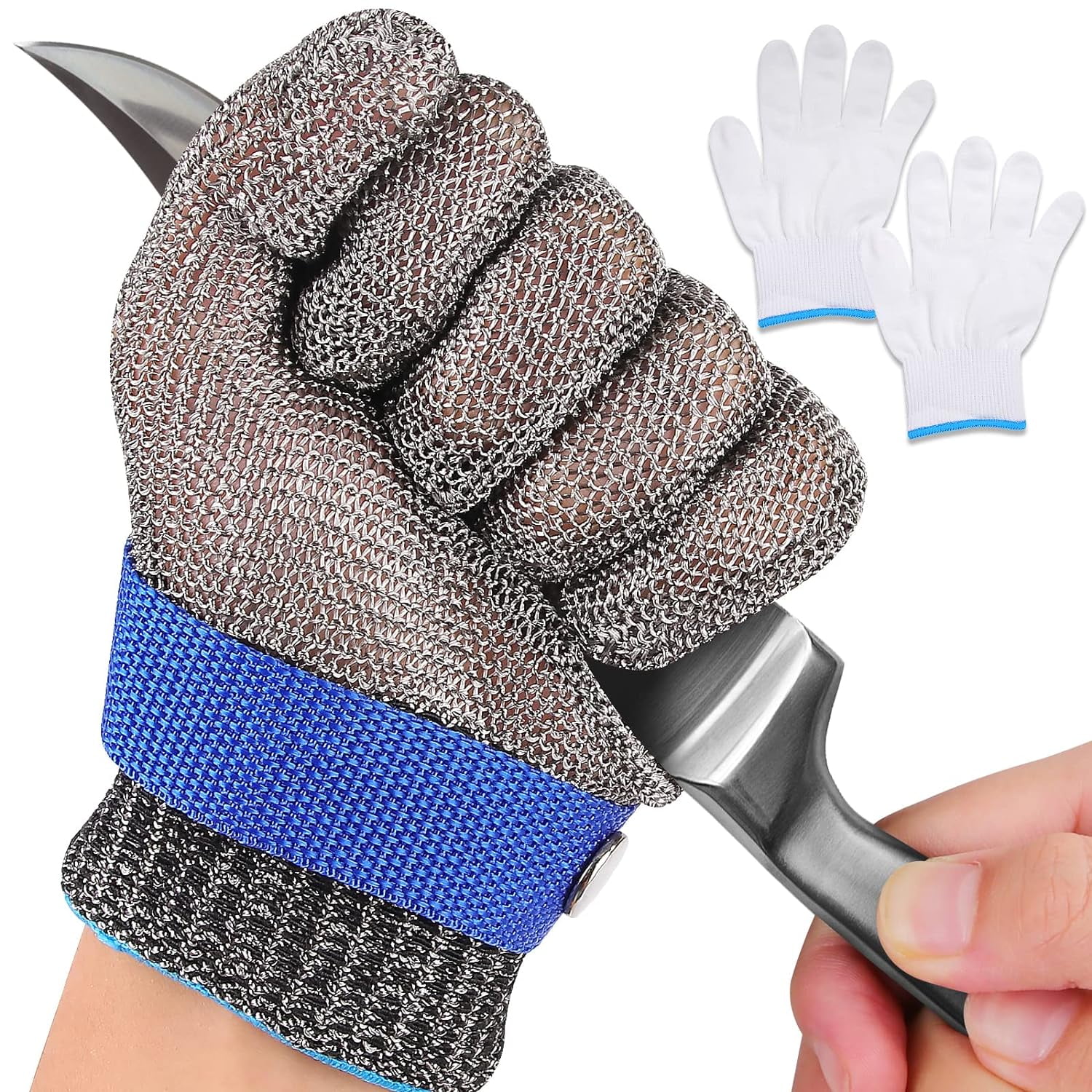 Class 9 Cut Resistant Gloves,Safety Chef Cutting Gloves for Kitchen Meat Cutting,Fish Filleting