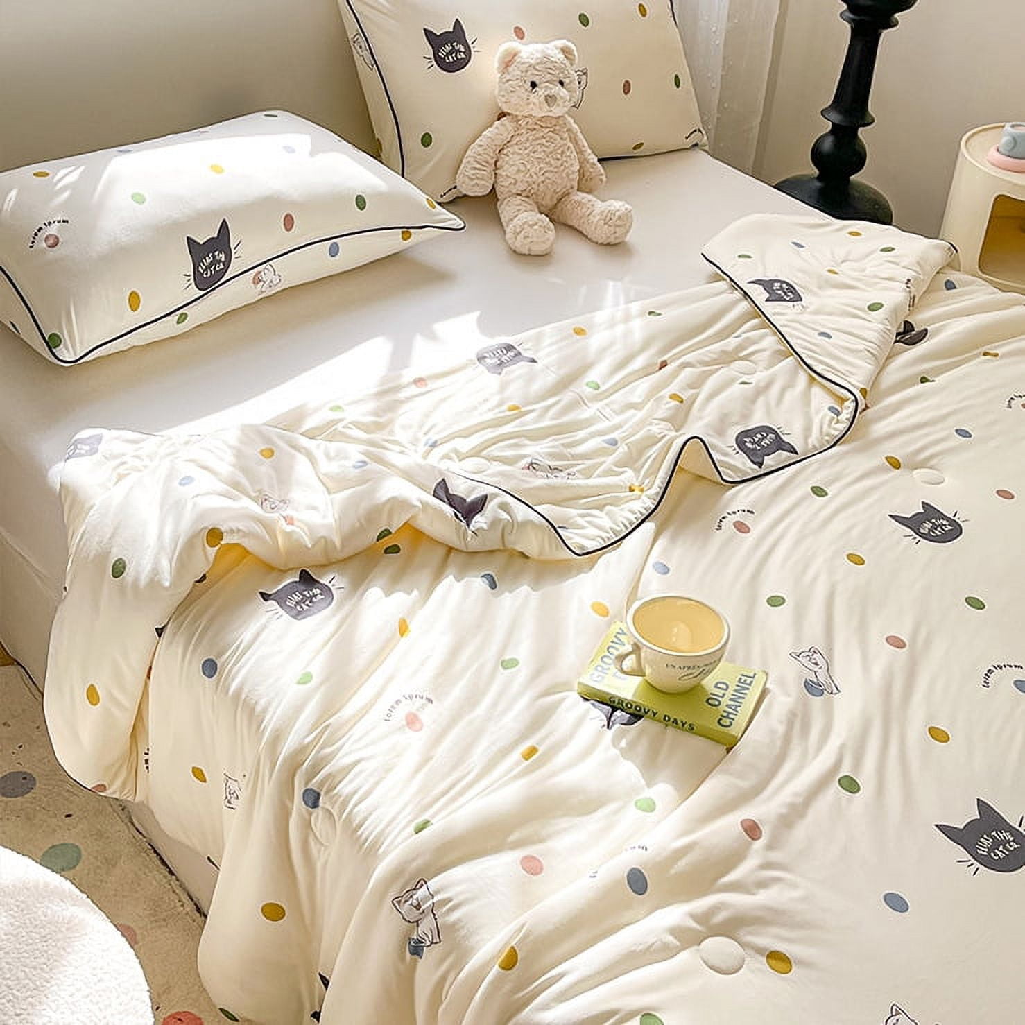 Class A knitted cotton summer quilt soybean fiber cooling comforter air conditioning quilt single/double dormitory children quilt