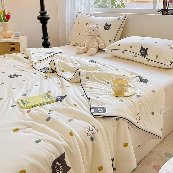 Class A knitted cotton summer quilt soybean fiber cooling comforter air conditioning quilt single/double dormitory children quilt