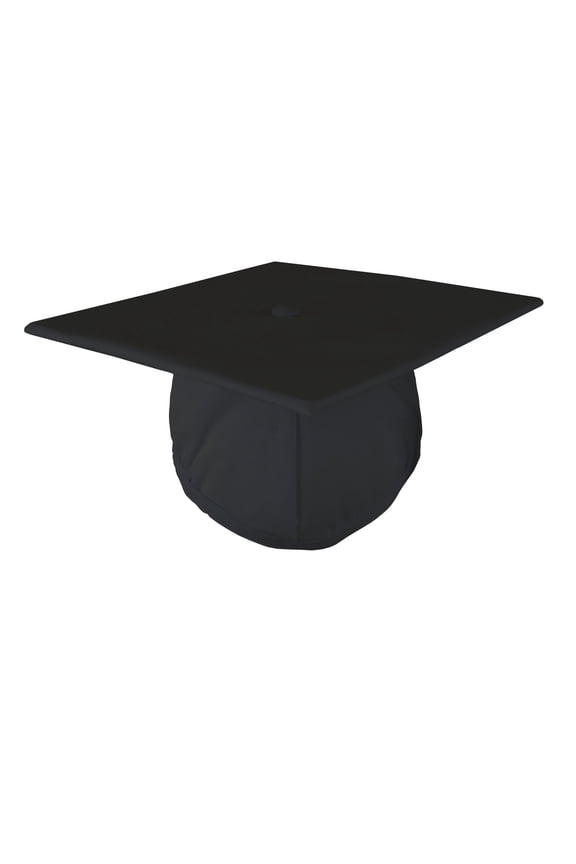 Adult Unisex Matte Graduation Cap, Black