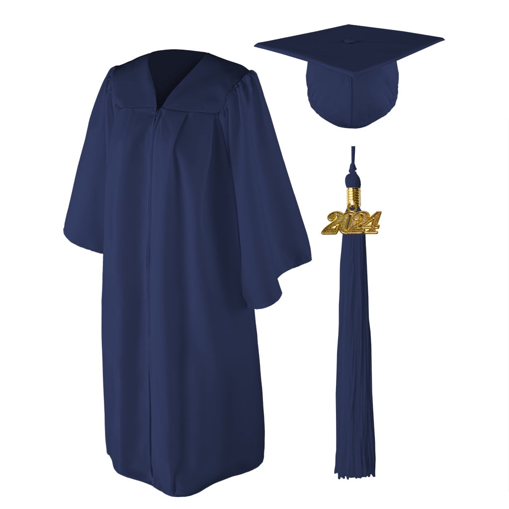 Class Act Graduation Adult Unisex Matte Graduation Cap and Gown with ...