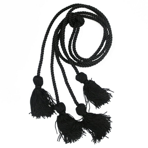 Class Act Graduation Double Honor Cords, Black