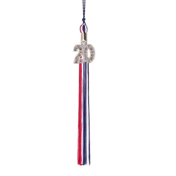 Class Act Graduation Graduation Tassel - 2019 - Bling Charm - 3 Color, Cardinal Red / Gold / White