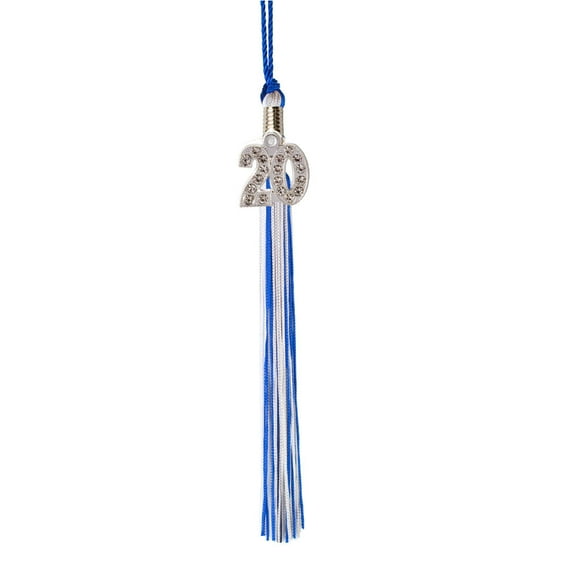 Class Act Graduation Graduation Tassel - 2019 - Bling Charm - 3 Color, Navy / Orange / White