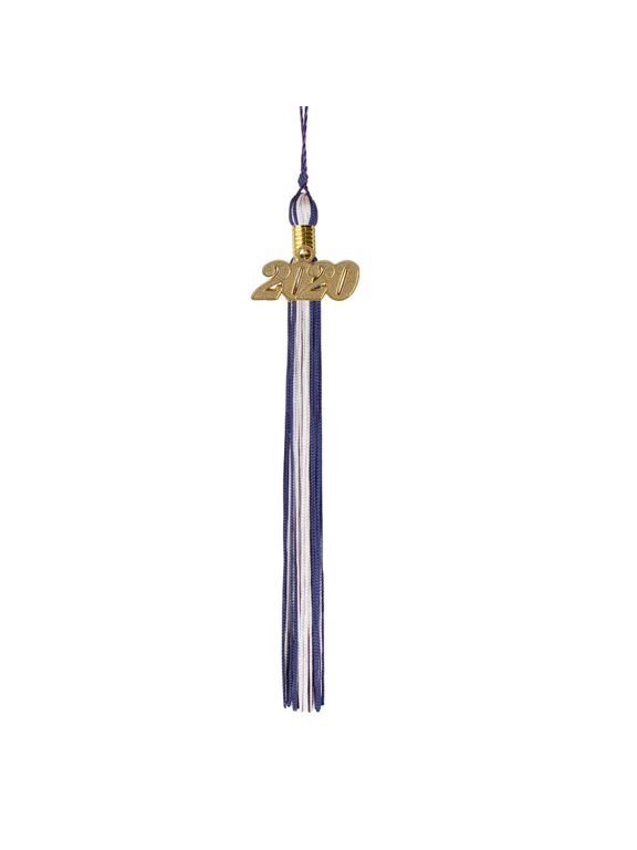 Graduation Tassel - 2019 - Gold Charm - 2 Color, Navy / Silver