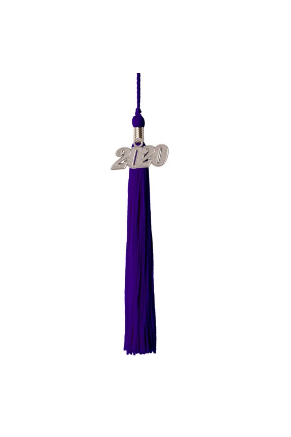 Graduation Tassel - 2019 - Silver Charm - 1 Color, Purple