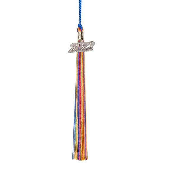 Class Act Graduation Graduation Tassel - 2019 - Silver Charm - 3 Color, Purple / Gold / White