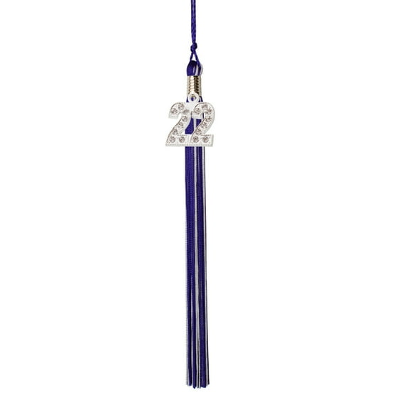 Class Act Graduation Graduation Tassel - 2020 - Bling Charm - 2 Color, Purple / Silver