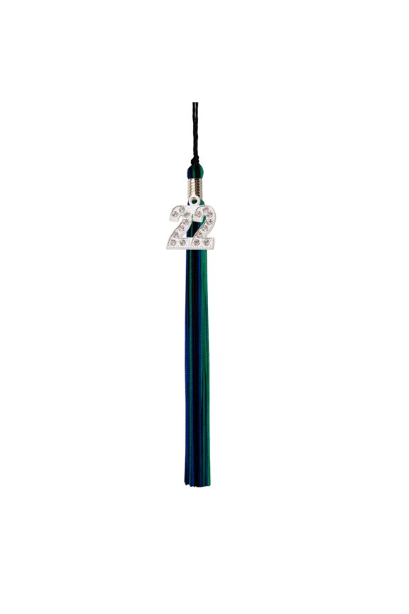 Graduation Tassel - 2020 - Bling Charm - 3 Color, Black / Blue / Green