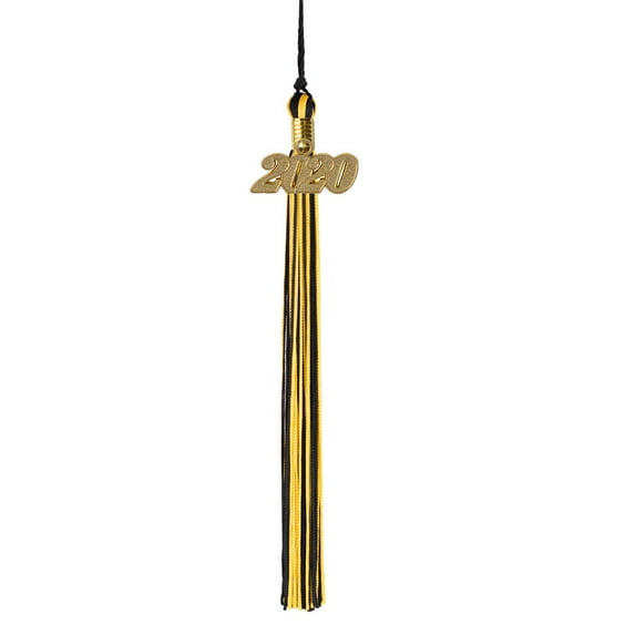 Class Act Graduation Graduation Tassel - 2020 - Gold Charm - 2 Color, Black / Gold