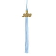 thumbnail image 1 of Class Act Graduation Graduation Tassel - 2020 - Gold Charm - 2 Color, Light Blue / White, 1 of 9
