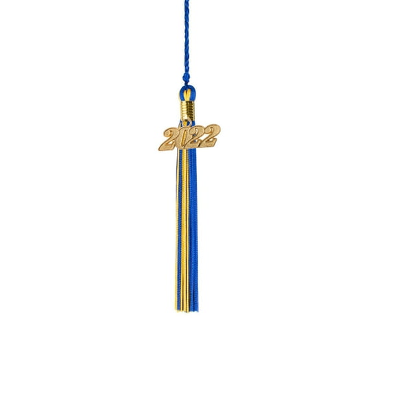 Class Act Graduation Kindergarten Graduation Tassel - 2022 - Gold Charm - 2 Color, Blue / Gold