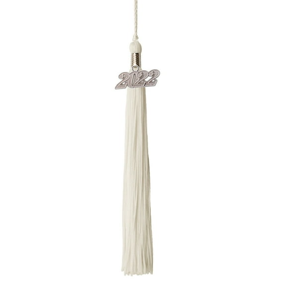 Class Act Graduation Graduation Tassel - 2022 - Silver Charm - 1 Color, Ivory