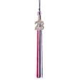 thumbnail image 1 of Class Act Graduation Graduation Tassel - 2023 - Bling Charm - 3 Color, Navy / Red / White, 1 of 9