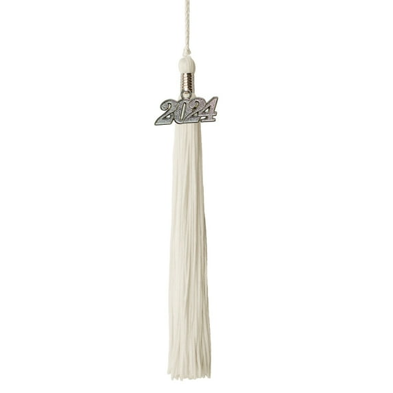 Class Act Graduation Graduation Tassel - 2024 - Silver Charm - 1 Color, Ivory