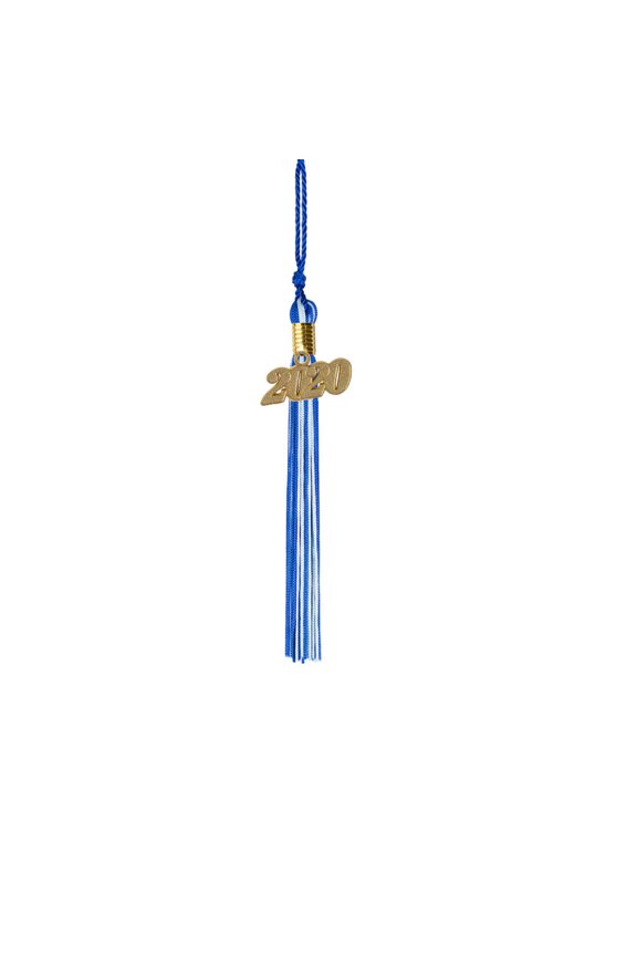 Kindergarten Graduation Tassel - 2019 - Gold Charm - 2 Color, Blue / Light Blue