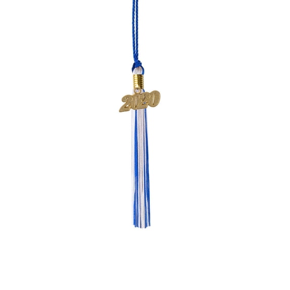 Class Act Graduation Kindergarten Graduation Tassel - 2019 - Gold Charm - 3 Color, Blue / Silver / White