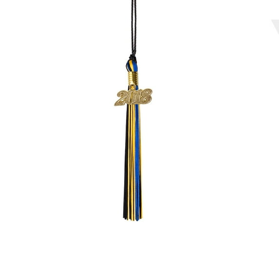 Class Act Graduation Kindergarten Graduation Tassel - 2019 - Gold Charm - 3 Color, Green / Blue / Silver