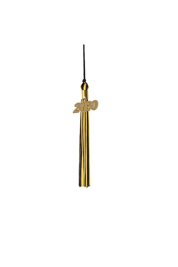 Kindergarten Graduation Tassel - 2020 - Gold Charm - 2 Color, Black / Gold
