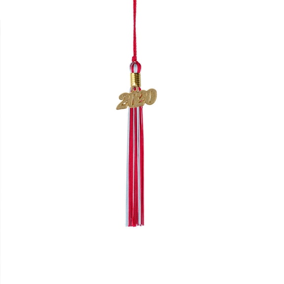 Class Act Graduation Kindergarten Graduation Tassel - 2020 - Gold Charm - 2 Color, Red / Light Blue