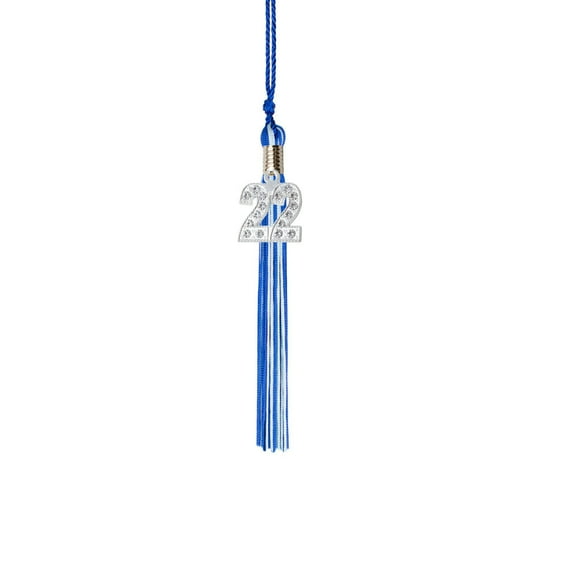 Class Act Graduation Kindergarten Graduation Tassel - 2022 - Bling Charm - 2 Color, Blue / Light Blue
