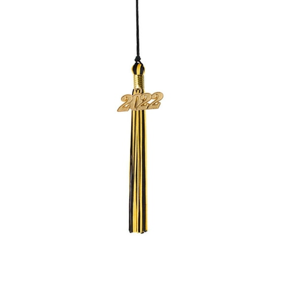 Class Act Graduation Kindergarten Graduation Tassel - 2022 - Gold Charm - 2 Color, Black / Gold