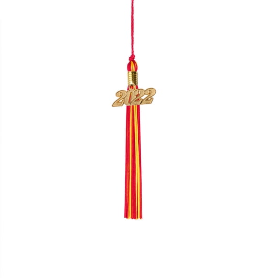 Class Act Graduation Kindergarten Graduation Tassel - 2022 - Gold Charm - 2 Color, Red / Gold