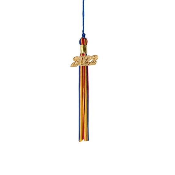 Class Act Graduation Kindergarten Graduation Tassel - 2022 - Gold Charm - 3 Color, Blue / Red / Gold