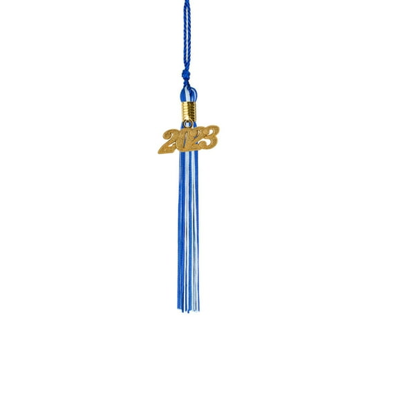 Class Act Graduation Kindergarten Graduation Tassel - 2023 - Gold Charm - 2 Color, Blue / Light Blue