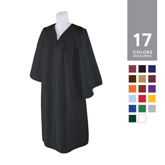 Class Act Graduation Unisex Adult Matte Graduation Gown or Choir Robe, Multiple Colors, Small, 4'9"-4'11", Burgundy, Cap & Gown