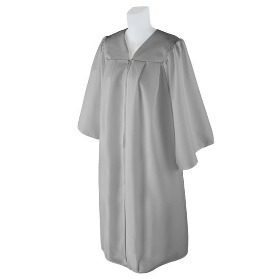 Class Act Graduation Unisex Matte Graduation Gown Or Choir Robe, Multiple Colors, X-Large, Plus 1 4'9"-5'5" Over 220 lb., Silver, Cap & Gown