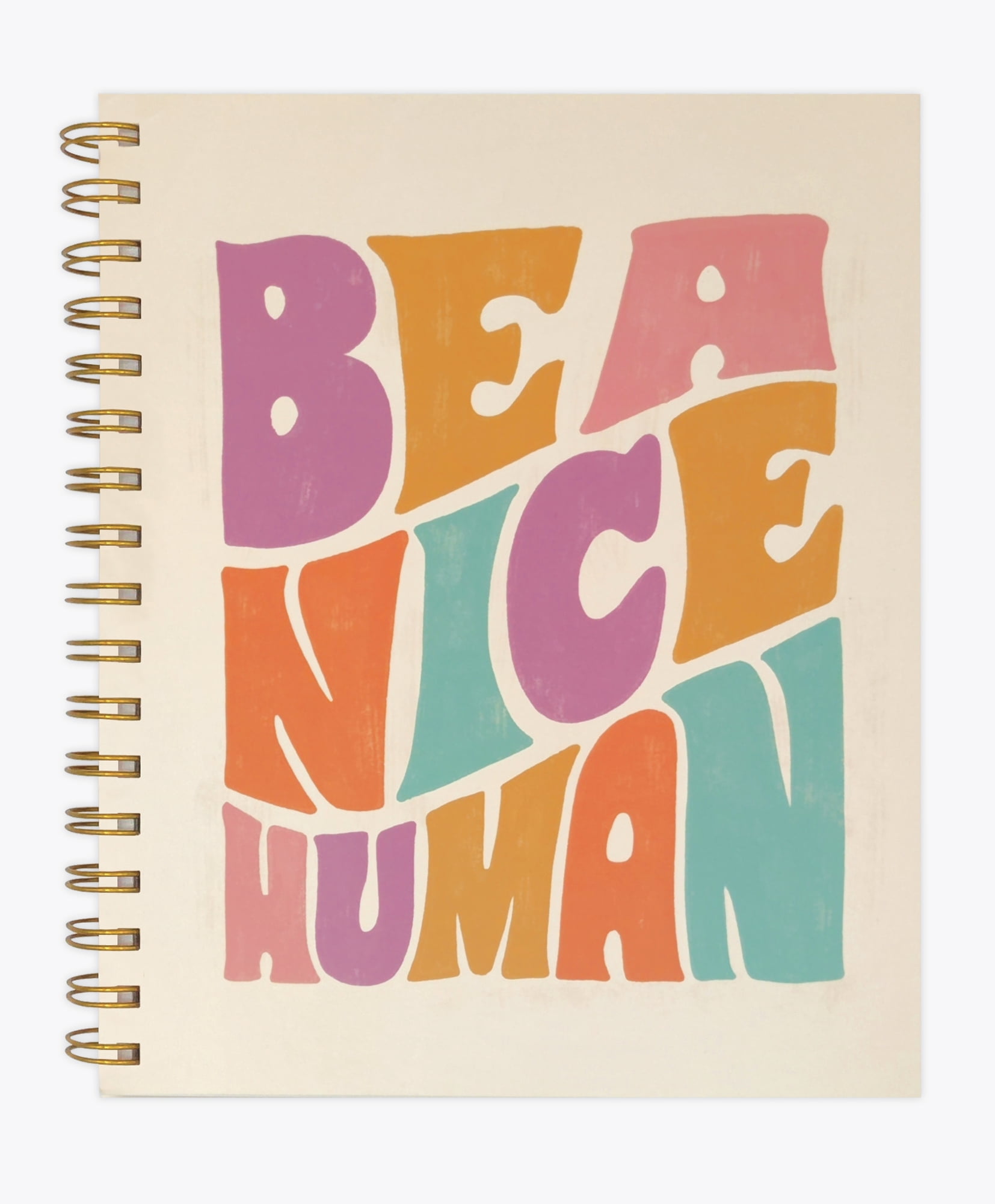 Class Act Stationery 3-subject 8.75"x7" Spiral Journal 240 pages - Be A Nice Human
