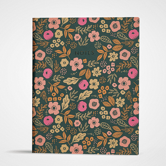 Class Act Stationery Floral Book Bound Paper 10"x8" Journal, 100 CR Sheets
