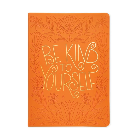 Class Act Stationery Orange Book Bound Faux Leather 10"x7" Journal, 100 CR Sheets