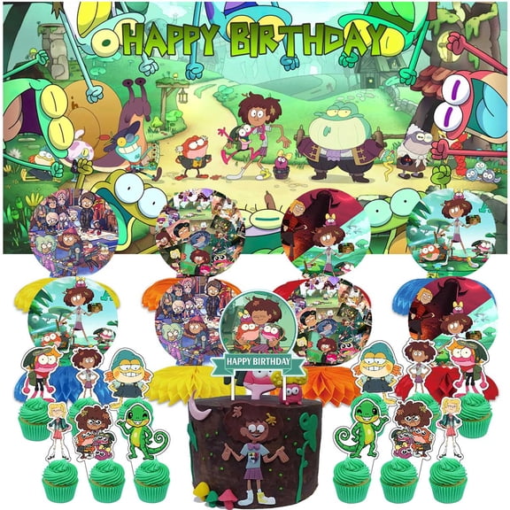 Class Amphibians Party Decorations Banner Decor Supplies Honeycomb Centerpieces Table Toppers Cake Toppers for Birthday Photo Props