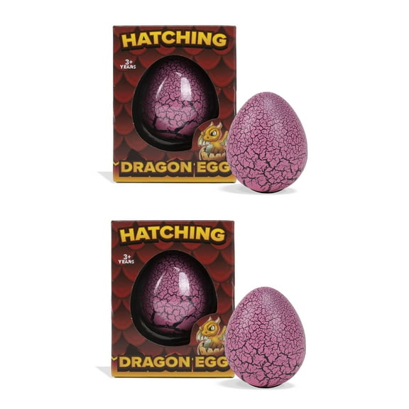 Class Collections Surprise Growing Dragon Hatch Egg Kids Novelty Toy - Pack of 2, Pink