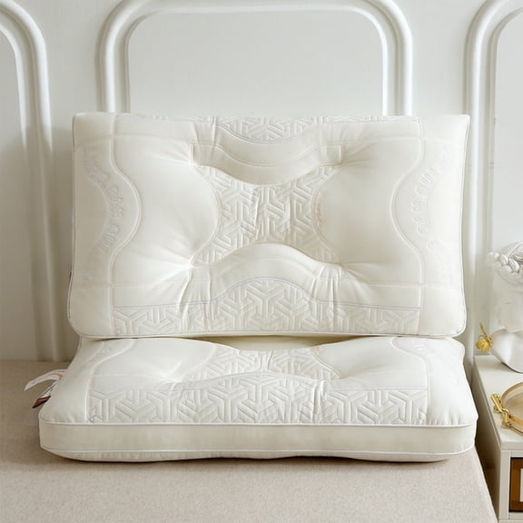 Class A Latex Pillows with Neck Support, Sleep-Friendly Latex Pillows for Women, Baby-Grade Cooling Silk Pillows, Hotel and Home Comfort Pillows for Neck and Spine Relief