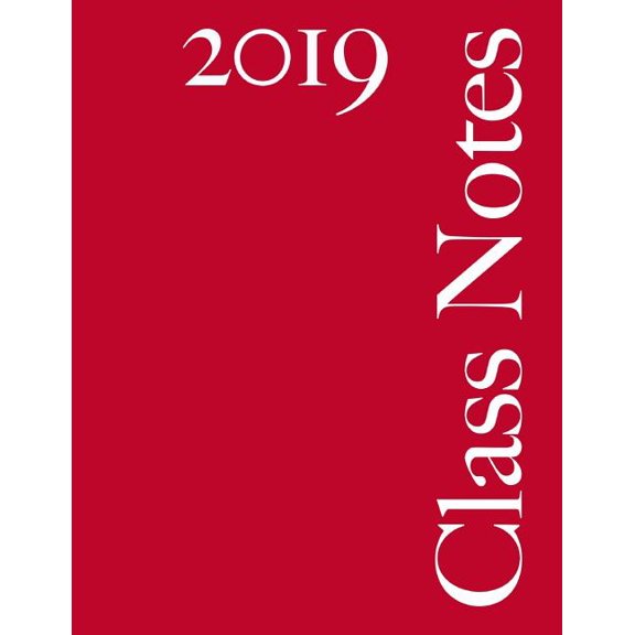 Class Notes 2019 : Narrow Rule, 216 pages plus index, red cover (Paperback)